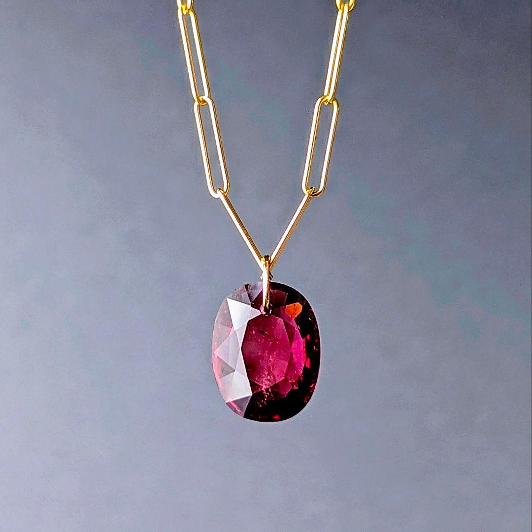 ♢容音♢訳あり♢K18 ロードライトガーネット 4.6ct チャーム