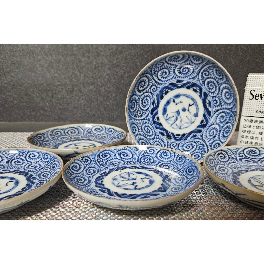 江戸時代末期 古伊万里 たこ唐草文様 小皿 豆皿 5客 - メルカリ