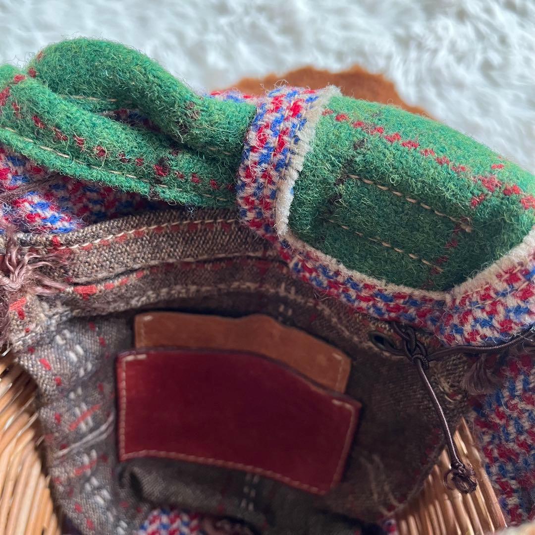 エバゴス かごバッグ 紅籘 ムートンレザー被せ ハリスツイード - メルカリ