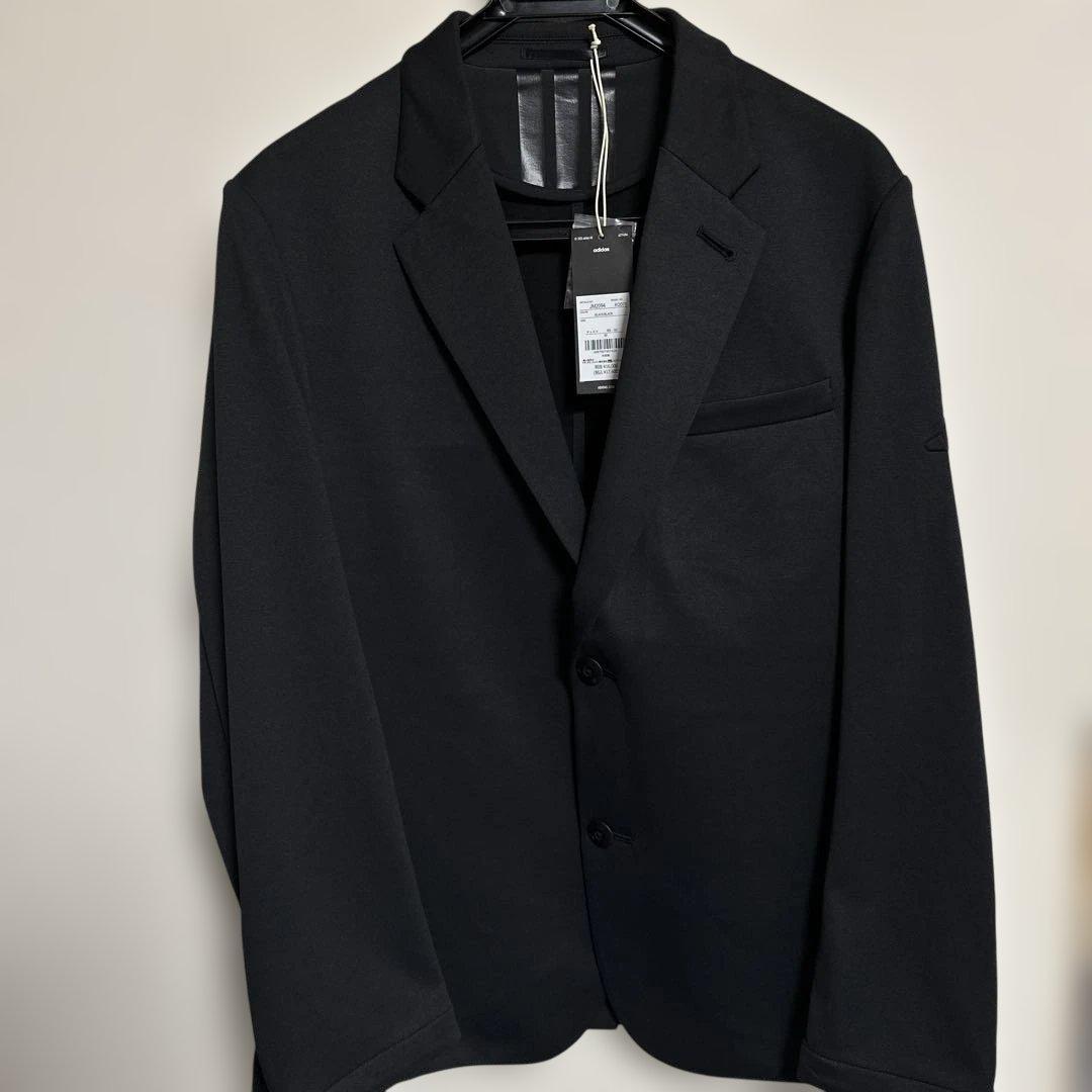adidas ビジネスジャケット JM2094 Mサイズ　ブラック adidas（アディダス） プレミアム レギュラーフィット ダブルニット