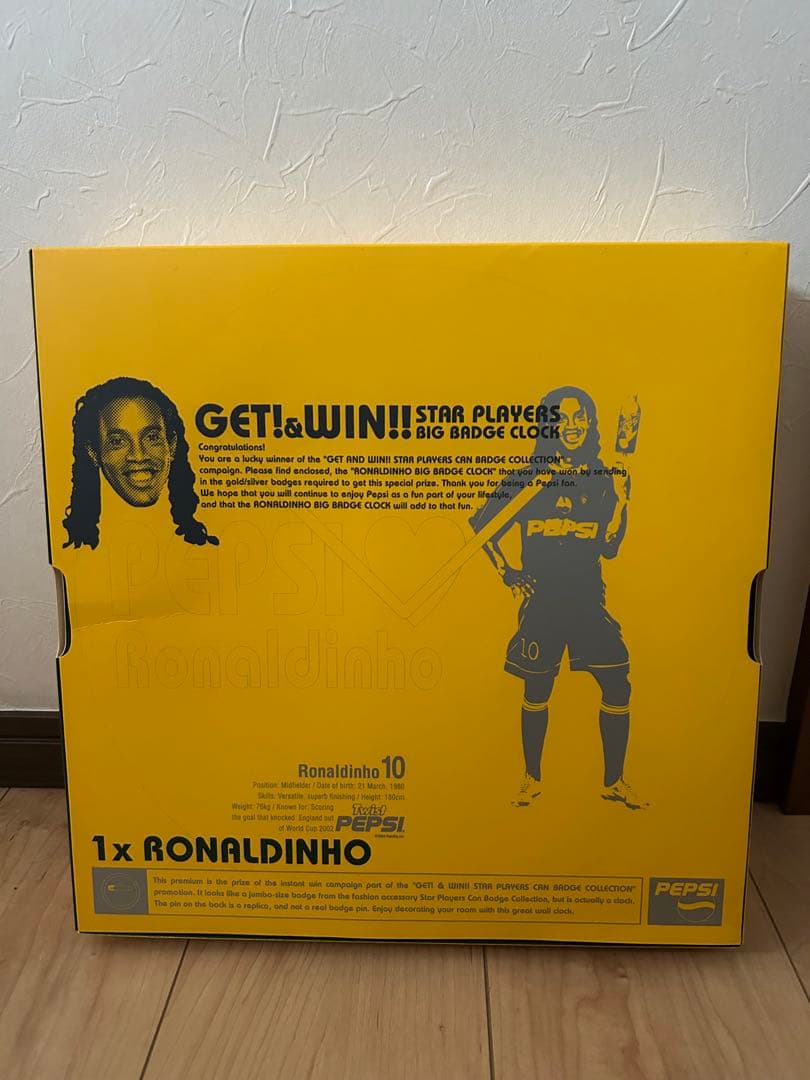 ペプシ GET!&WIN!! スタープレーヤーズ缶バッジ時計 新品 未使用品