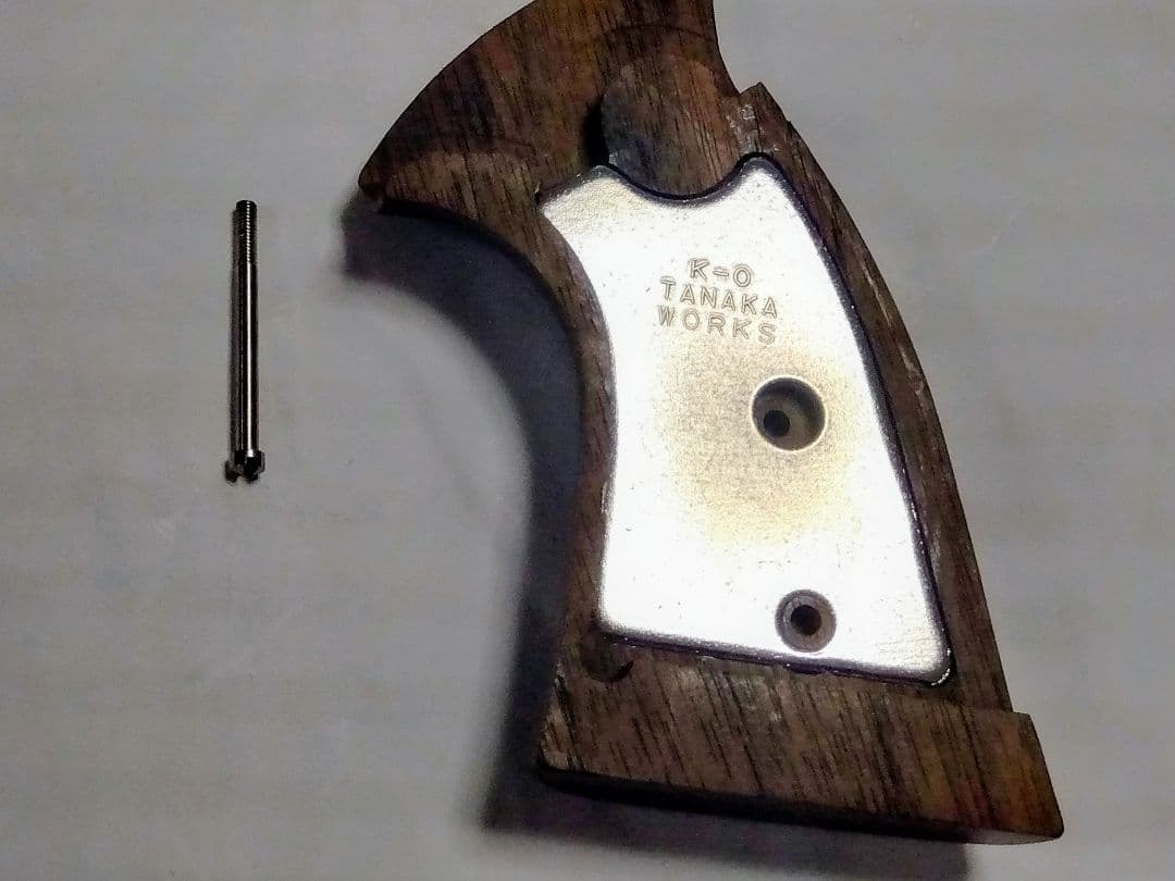 タナカワークス製 S&W Kフレーム木製グリップ （ウエイト付き