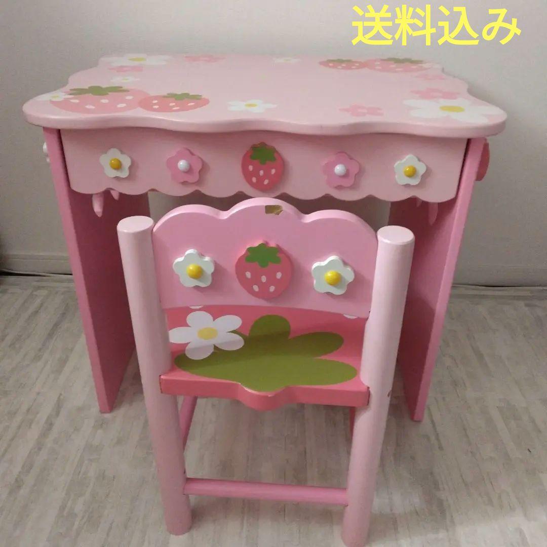 マザーガーデン 野いちご デスクセット 机 椅子 学習机 勉強机 - メルカリ