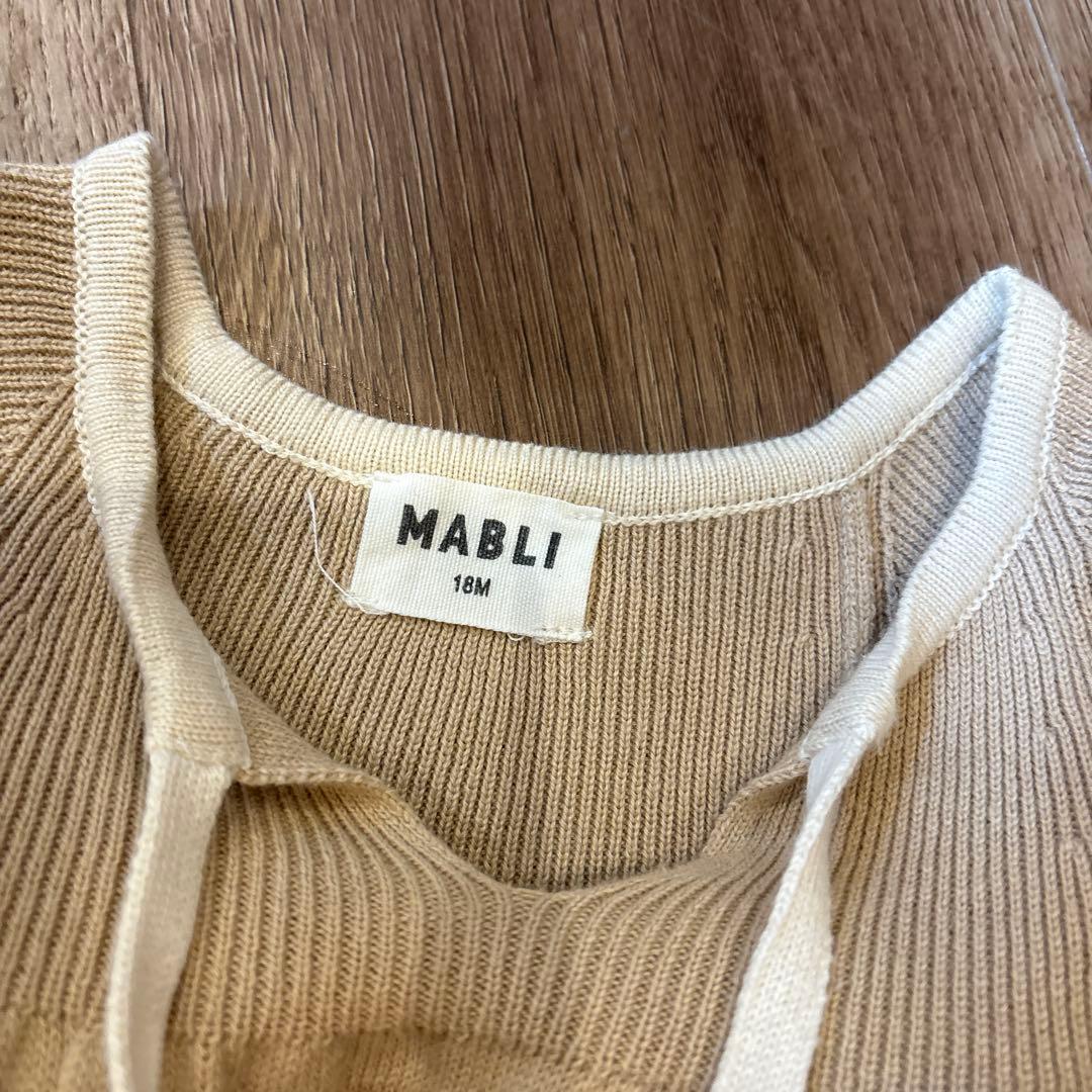 MABLI 小人ロンパース ボンネット付き18m