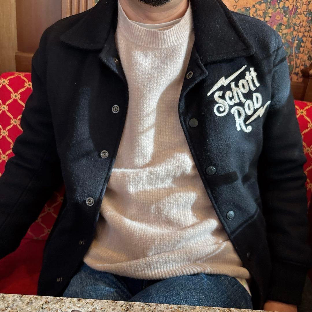 オンライン セールファッション - ショット Schott Rod 刺繍 メルトン