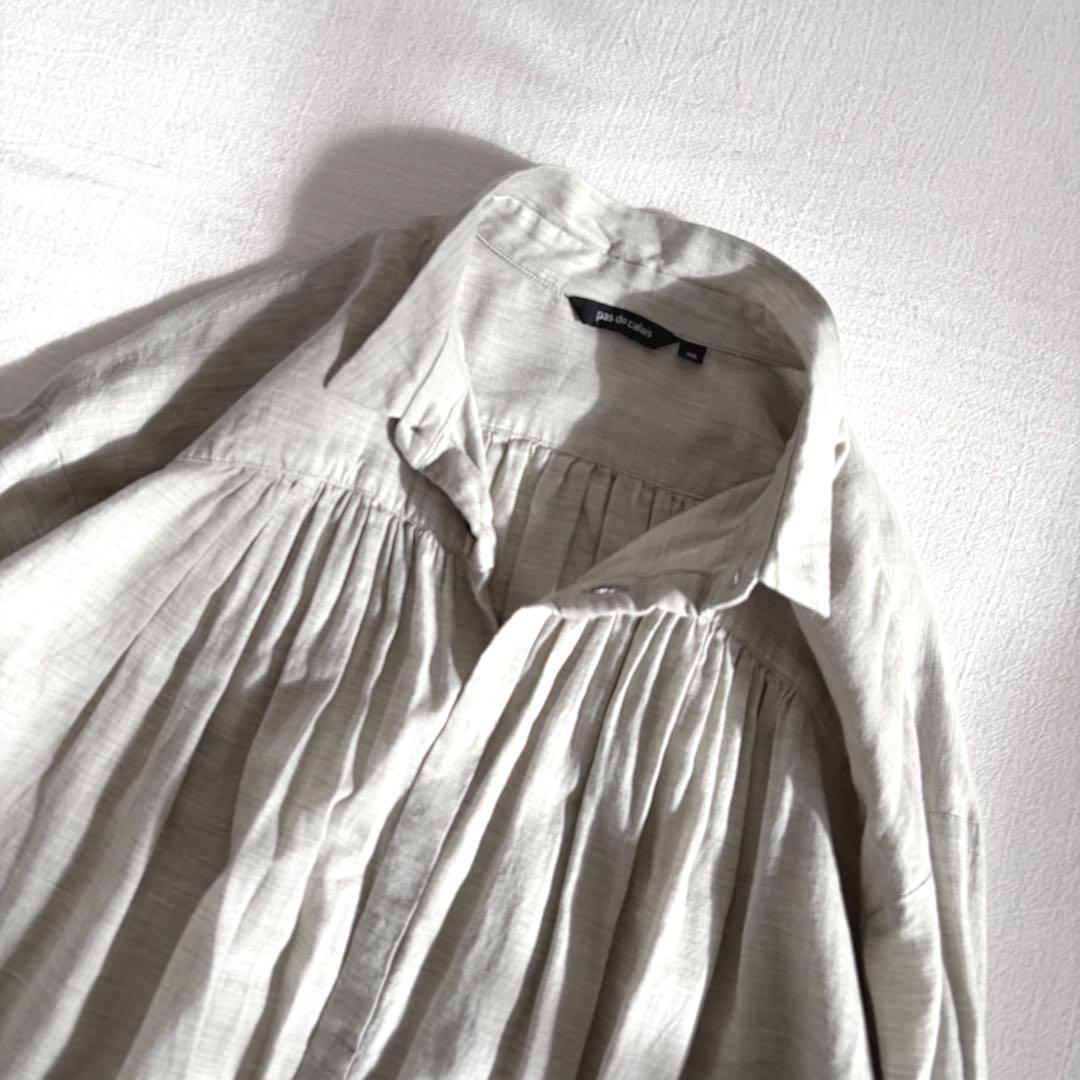 パドカレ pas de calais △∵゜コットンウールシャツ ちび襟 日本製