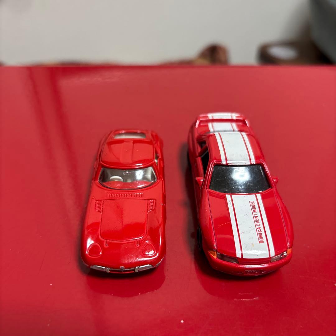トミカ 赤 スポーツカー ミニカー 2台セット - メルカリ