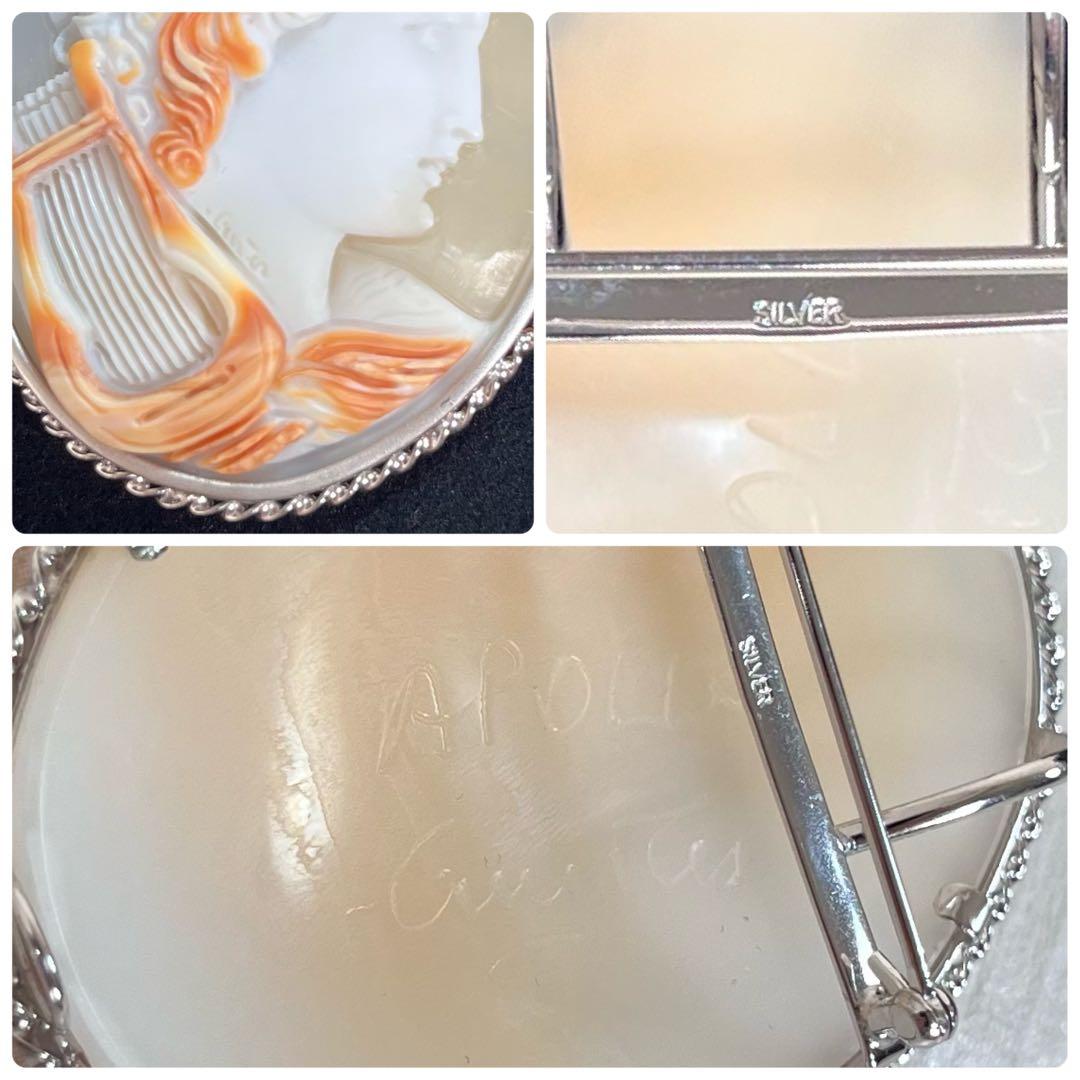 未使用級】Giuseppe Tesoriere作 カメオ ブローチ 証明書付き - メルカリ