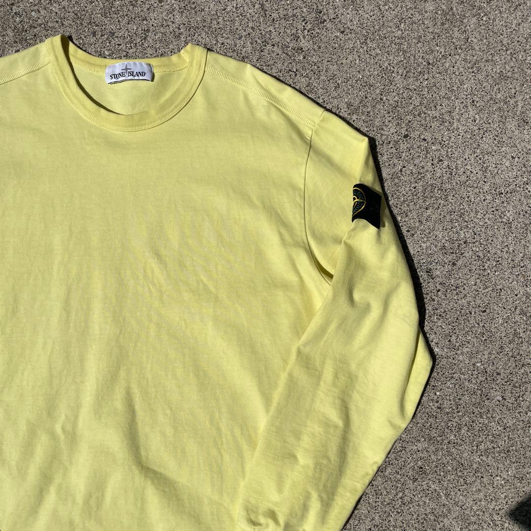 美品❗️】stone island ロンT スウェット イエロー 黄 M - メルカリ