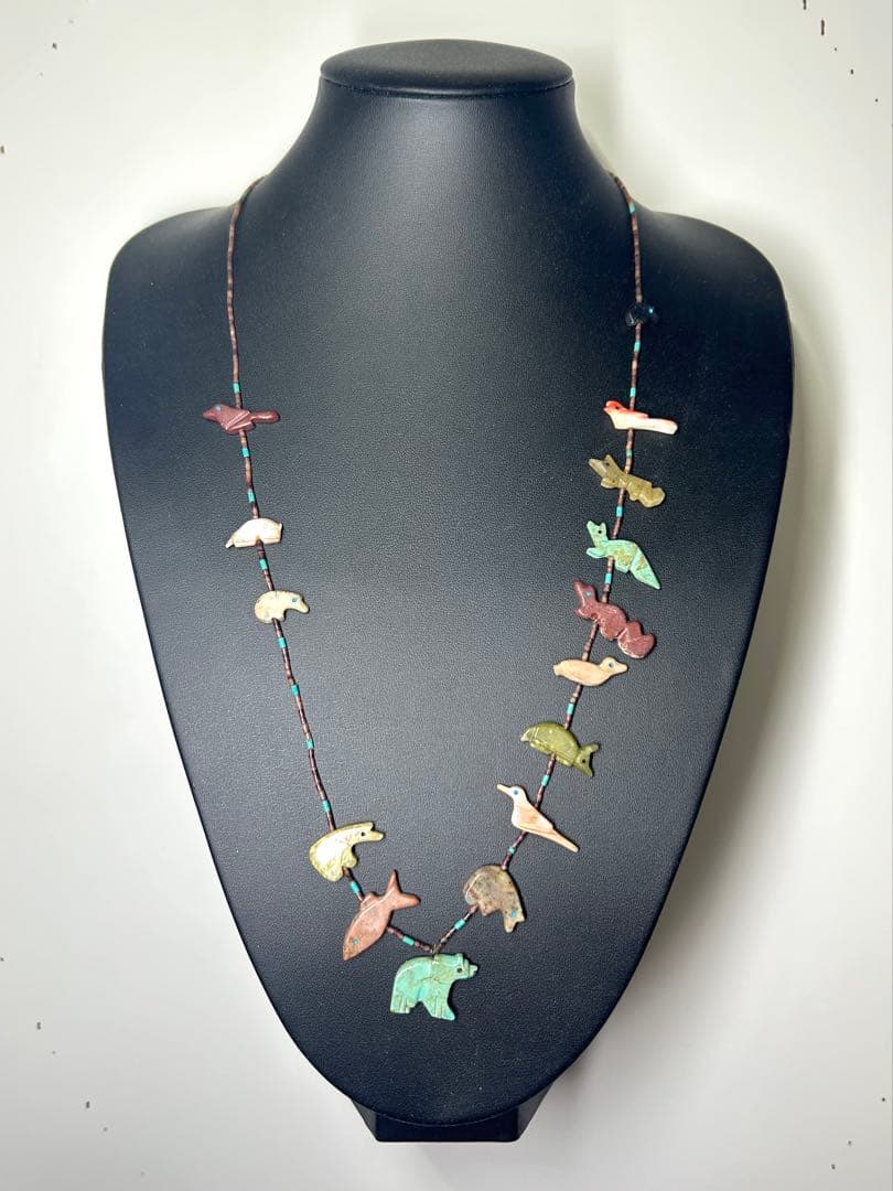 ZUNI族 フェティッシュネックレス 天然石 アニマル インディアンジュエリー Indian Jewelry FUNNY公式ストア ズニ族 フェティッシュ ネックレス