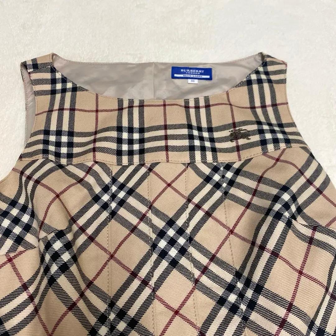 極美品 ノバチェック バーバリーブルーレーベル ワンピ38 - メルカリ