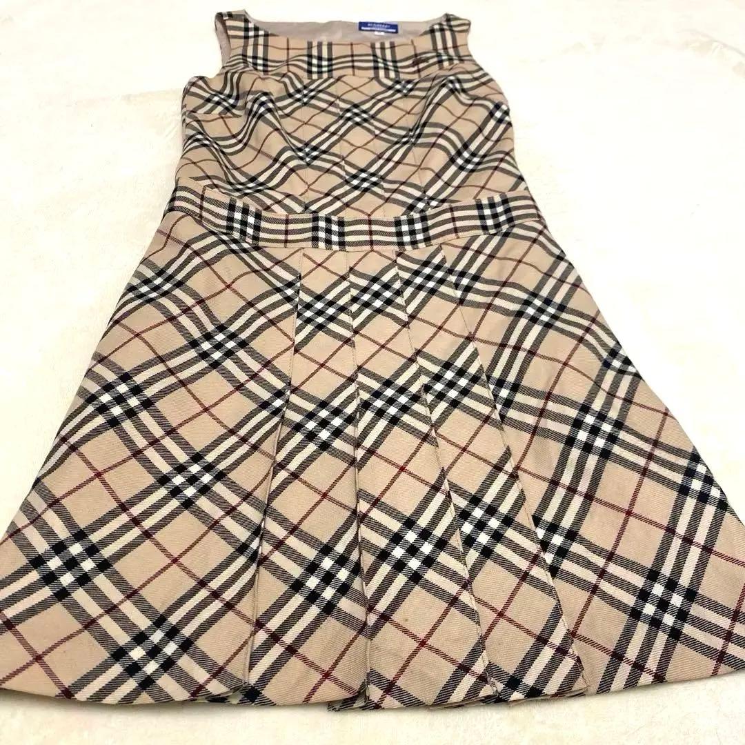 極美品 ノバチェック バーバリーブルーレーベル ワンピ38 - メルカリ