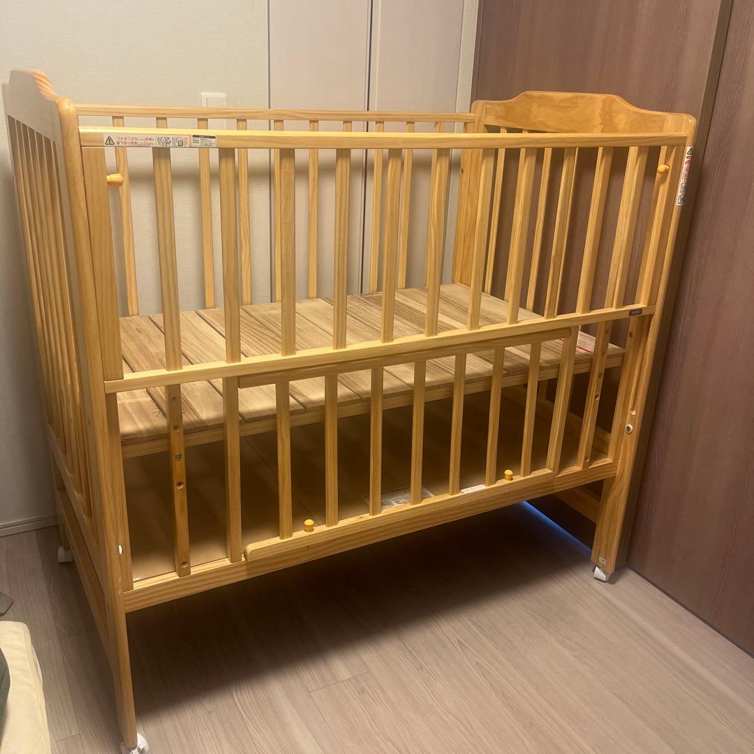 ぐりーんさん専用【KATOJI 】ベビーベッド ハイシート カトージ ナチュラル ハイシートベビーベッド（ナチュラル）」について｜カトージの商品