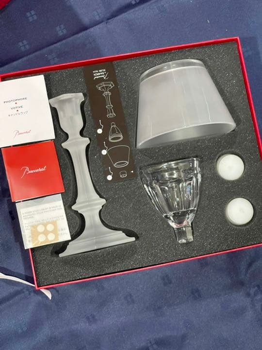 ウッチィ様専用) フロストホワイト バカラ キャンドルスタンド アワ