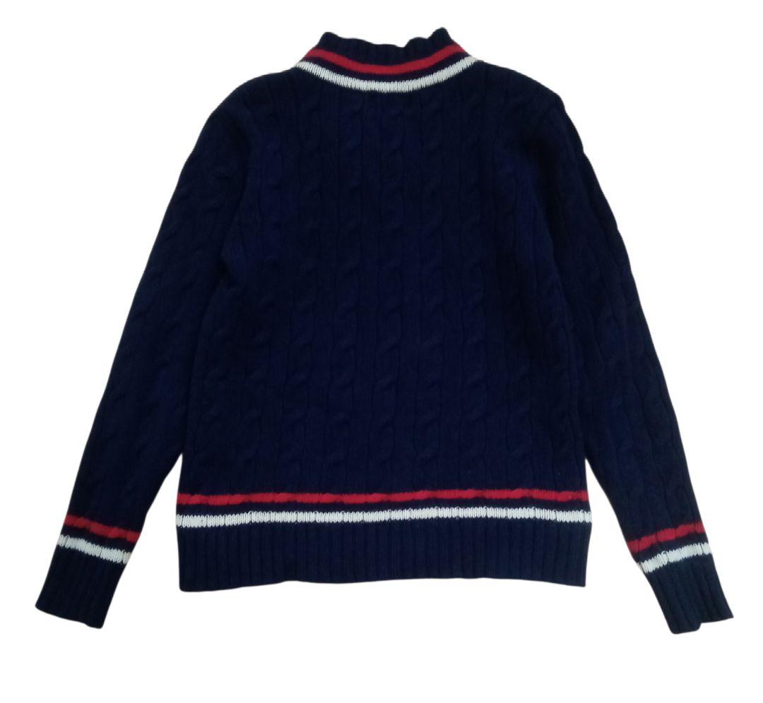 フレッドペリー ウール ケーブル チルデンニット M ネイビー - メルカリ