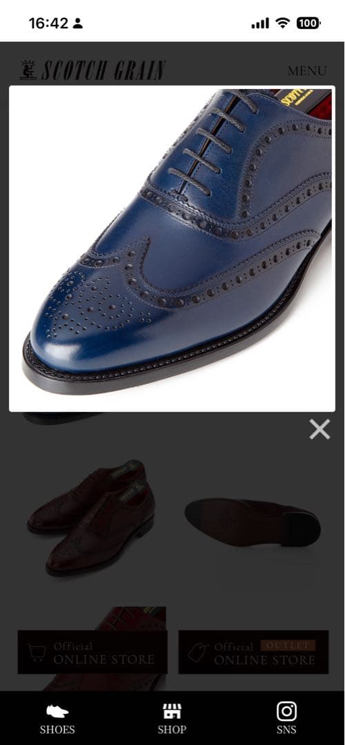 【新品】SCOTCH GRAIN 805 ネイビー EEE 27.0cm