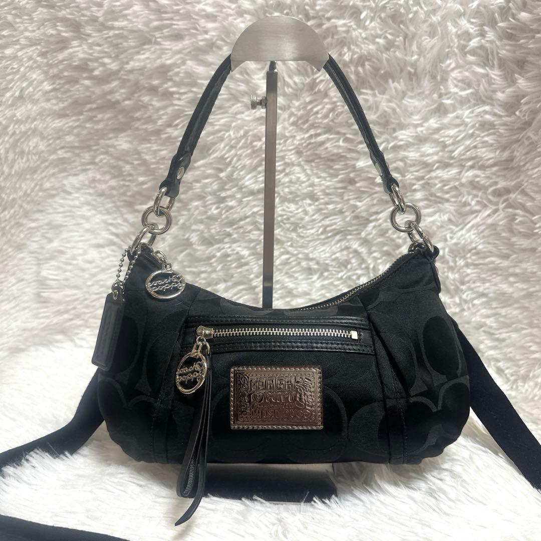 COACH コーチ ポピー 黒 ワンショルダーバッグ ハンドバッグ y2k