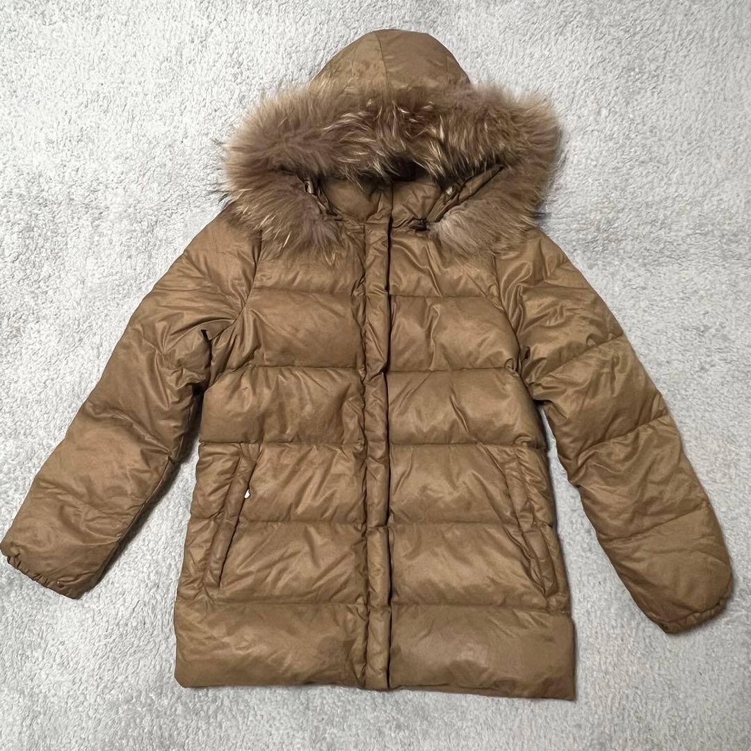 高級茶タグ】モンクレール☆ダウンジャケット☆00サイズ☆茶色