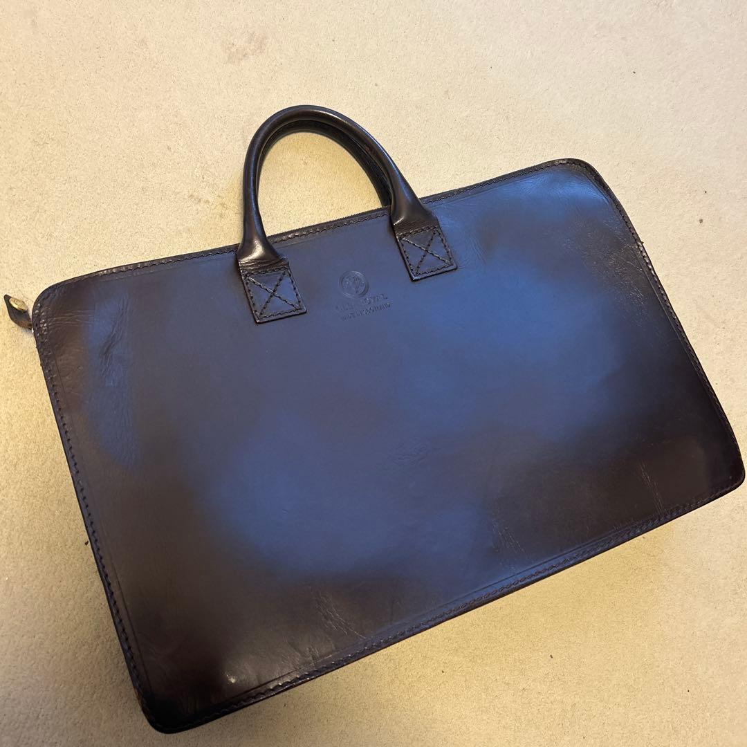 GLEN ダークブラウン レザー ビジネスバッグ アオキカバン 青木鞄 ダレスバッグ ビジネスバッグ メンズ 本革 革