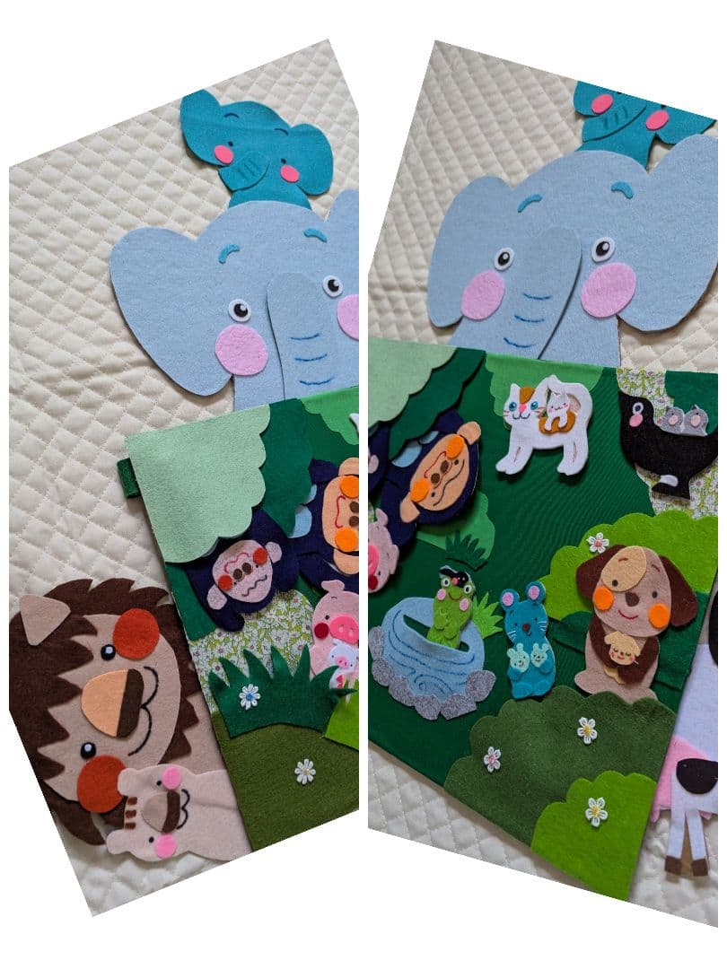 すもも様オーダー品 手袋シアター おはなしゆびさん 森のくまさん