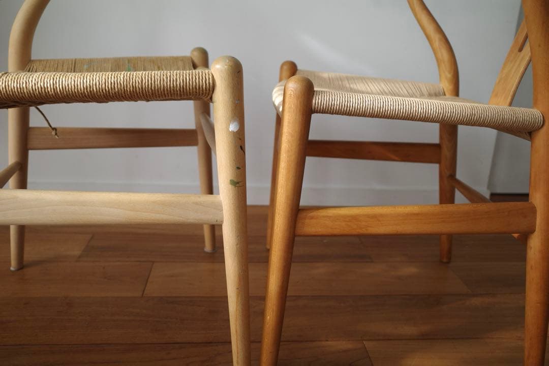 極美品【ヴィンテージ yチェア】ビーチ ペーパーコード新品 - メルカリ