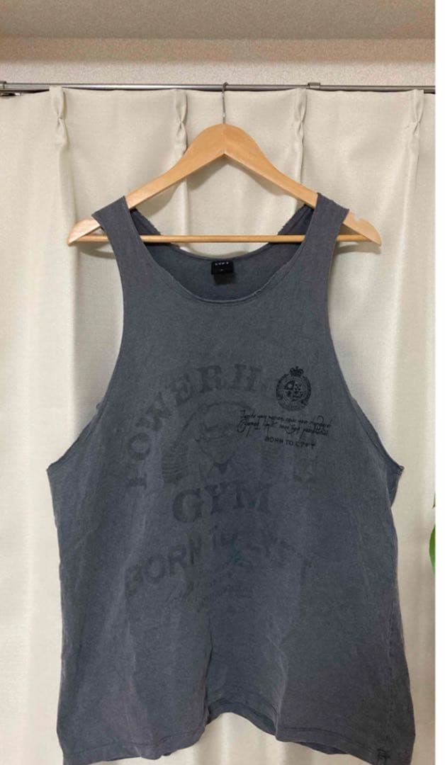 Lyft タンクトップ グレー POWER HOUSE GYM POWER HOUSE グレー デザイン