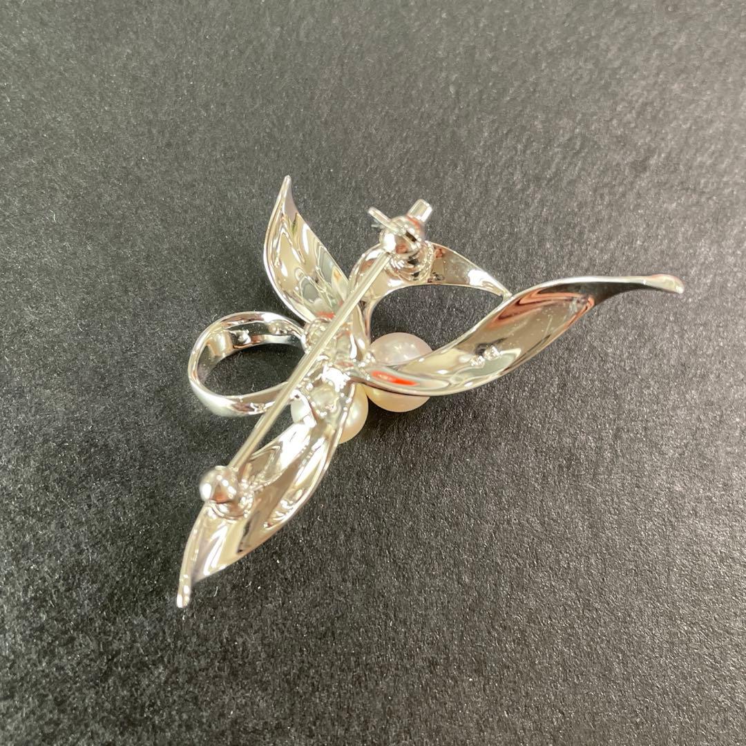 ミキモト ブローチ 入学式 卒業式 あこや真珠 ブランド シルバー製