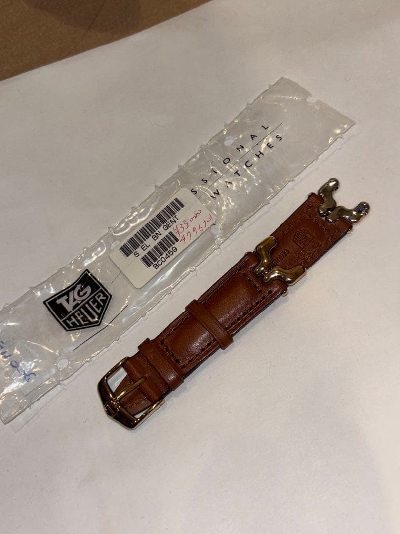 タグホイヤー　セナモデル　純正カーフベルト　新品 タグホイヤー セナモデル 交換用時計ベルトオーダー