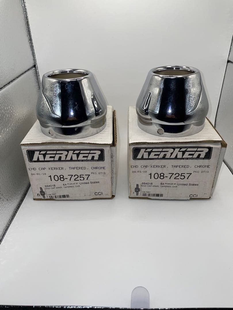 カーカーマフラー用エンドキャップ　テーパード　2個セット 108-7257、カーカーマフラー用エンドキャップ テーパード1個