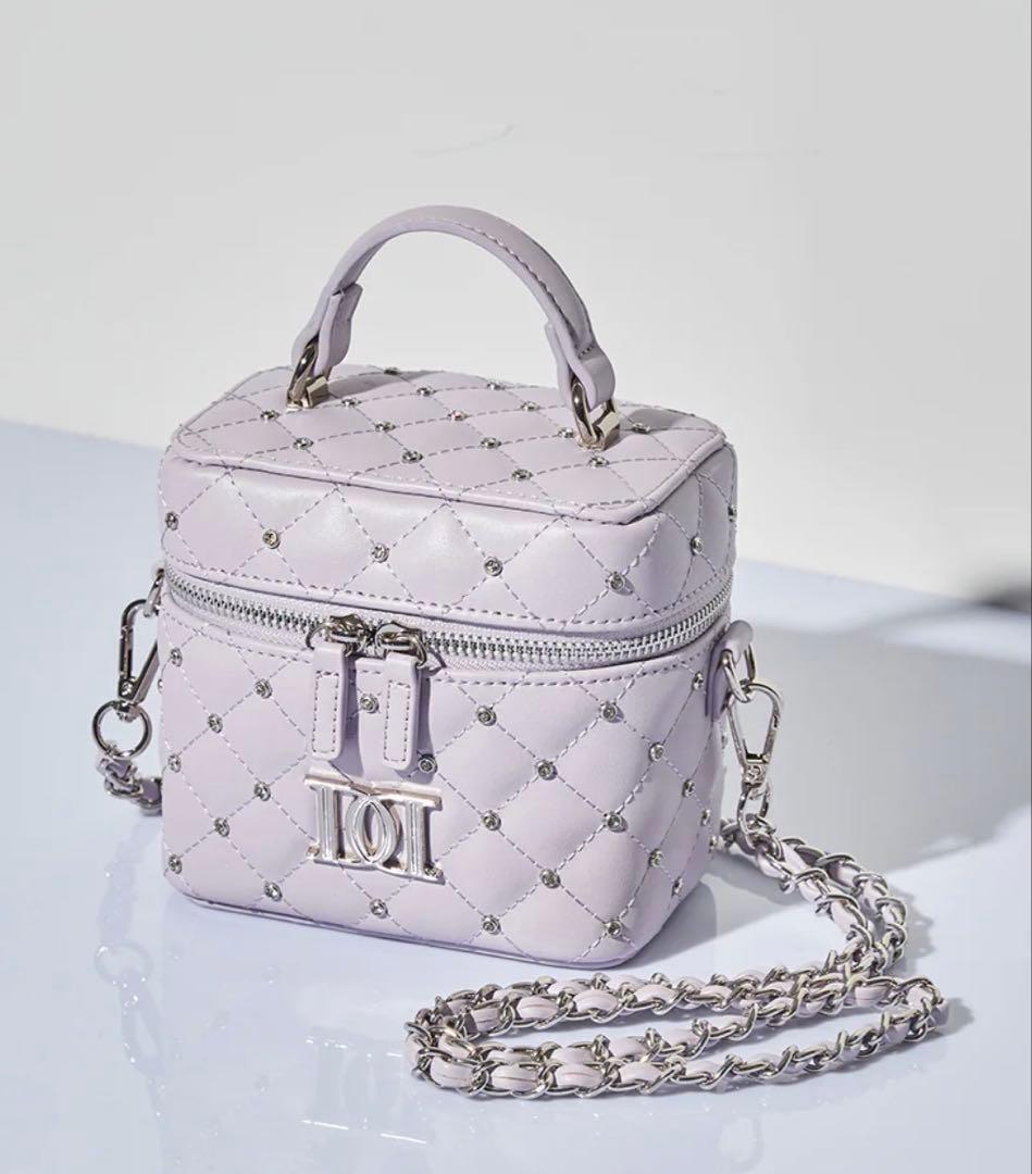 Darich キルティングビジュースクエアミニバッグ パープル pur - メルカリ