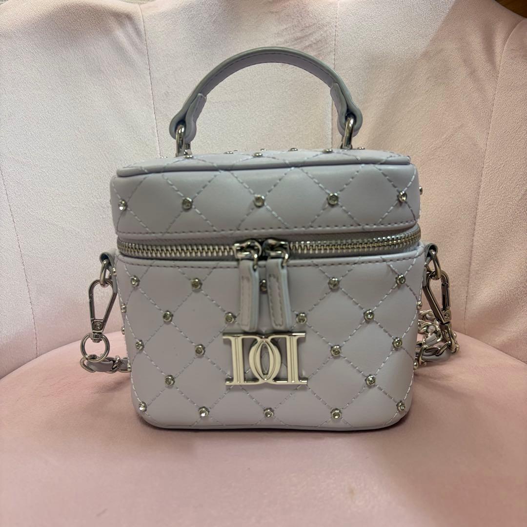 Darich キルティングビジュースクエアミニバッグ パープル pur - メルカリ