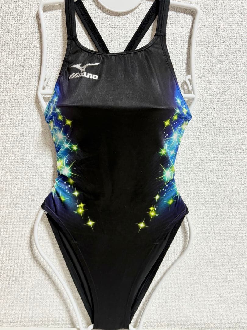 MIZUNO 初期マイティライン M うろこ模様 競泳水着 強光沢 ハイカット黒 MIZUNO 初期マイティライン M うろこ模様 競泳水着 強光沢 ハイカット黒