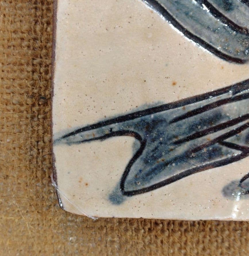 本物保証】金城次郎 壷屋焼 魚紋陶額 人間国宝 屋久杉額入り やちむん