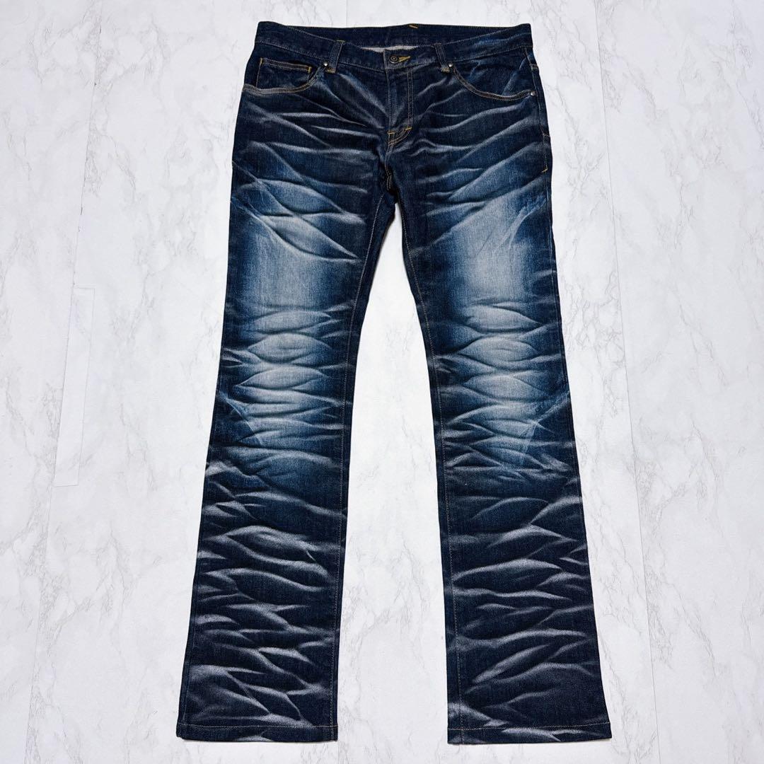 トルネードマート00s archive y2k平成ギャル男　フレアデニム　鬼ヒゲ トルネードマート00s archive y2k平成ギャル男 フレアデニム 鬼ヒゲ