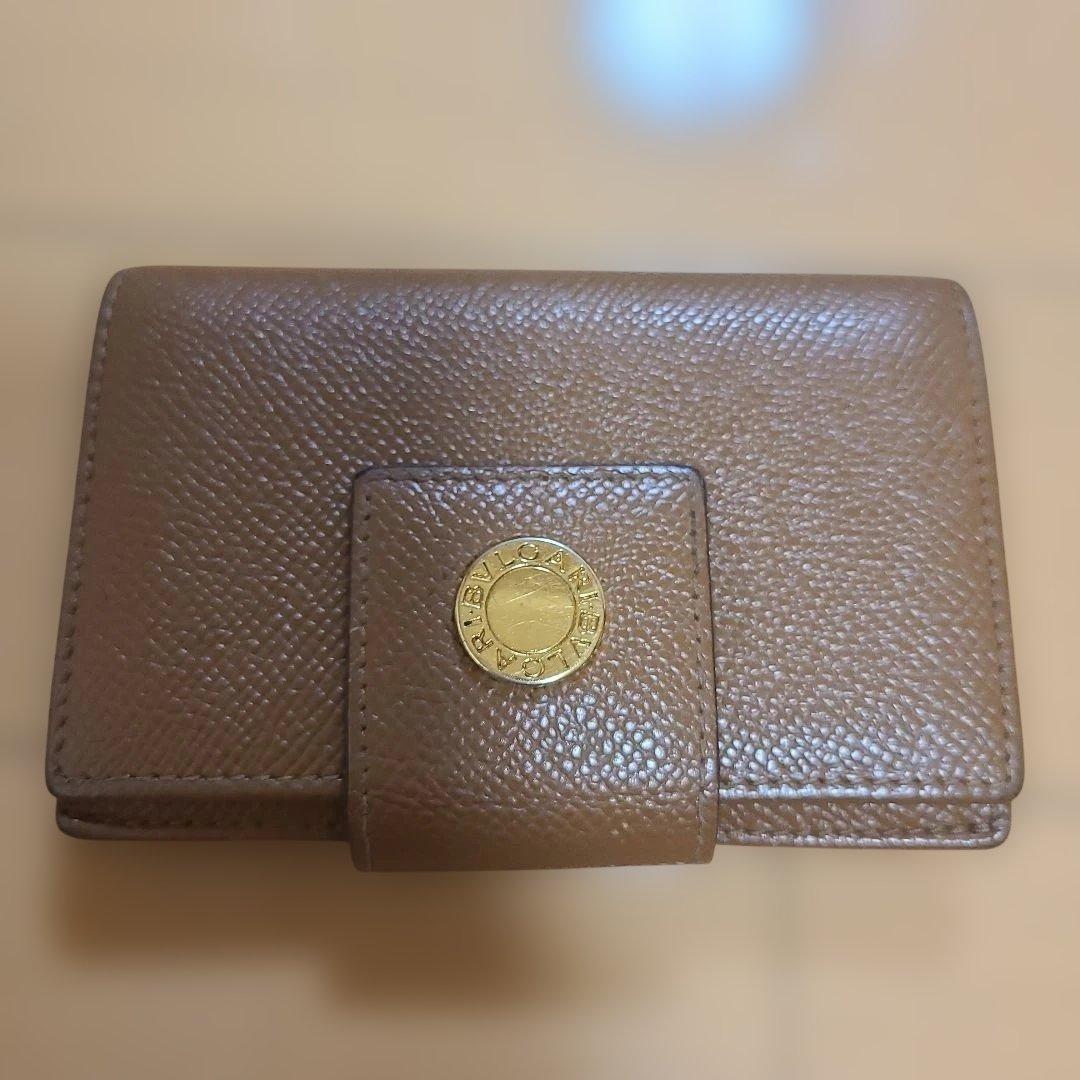 BVLGARI ブラウンレザー 名刺入れ - メルカリ
