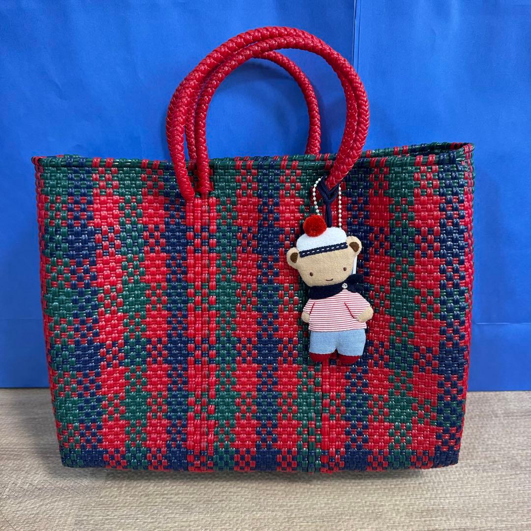 新品 ファミリア メルカドバッグ 赤 - メルカリ