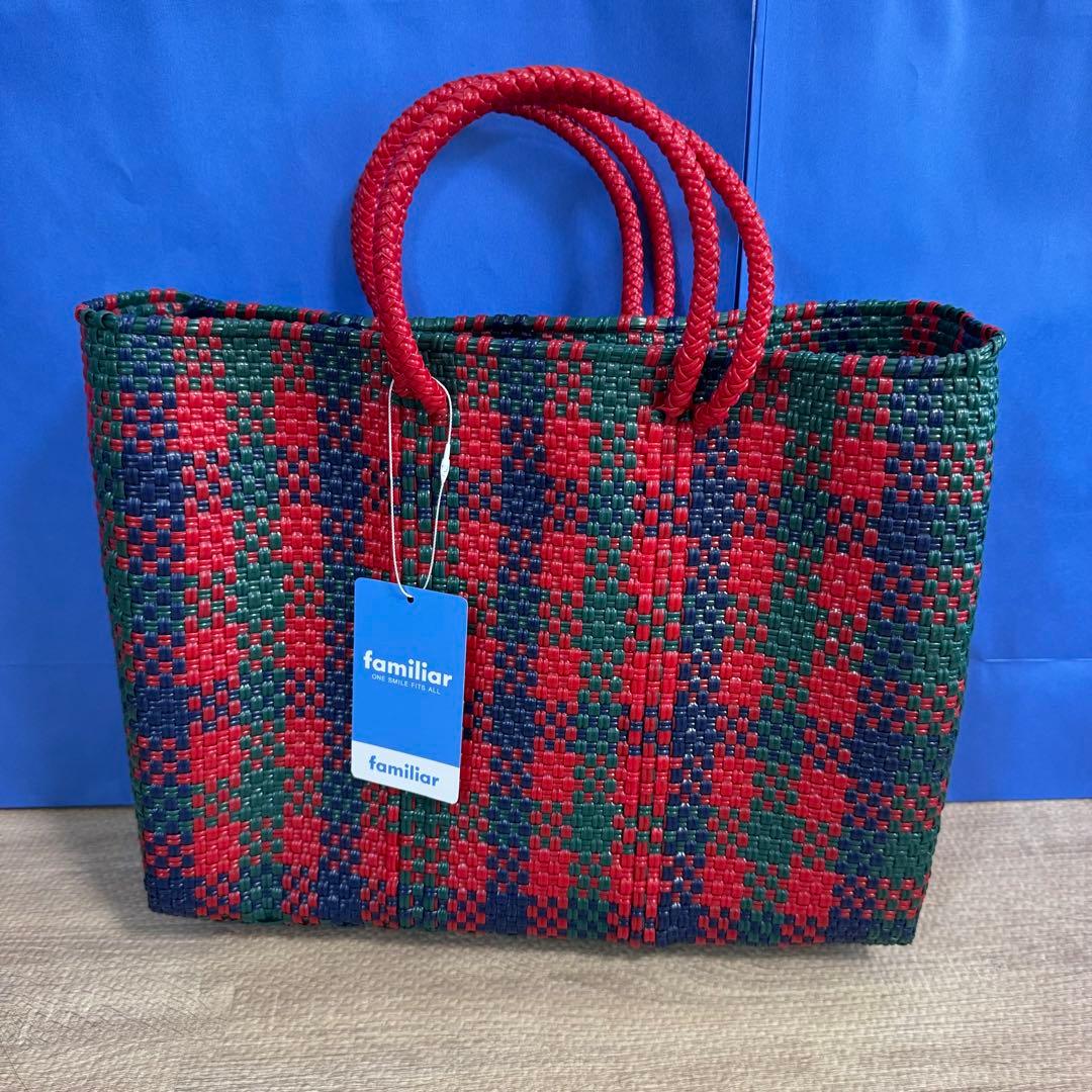 新品 ファミリア メルカドバッグ 赤 - メルカリ