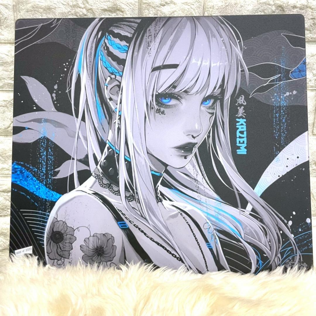 GLSSWRKS KAZEMI ガラス マウスパッド ブルー - メルカリ