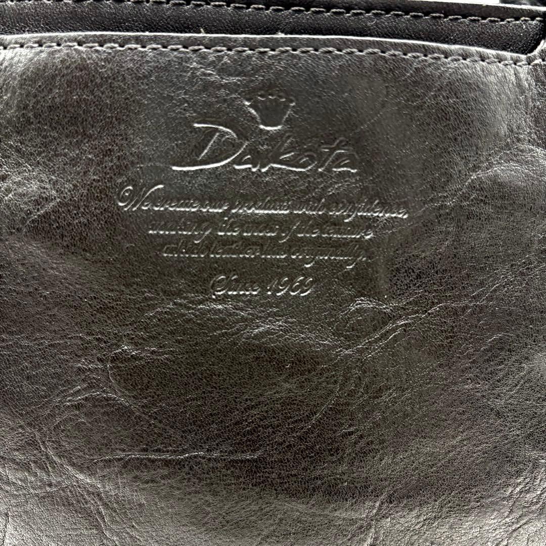 未使用級 Dakota ダコタ キューブ ショルダーバッグ 2way 牛革 黒