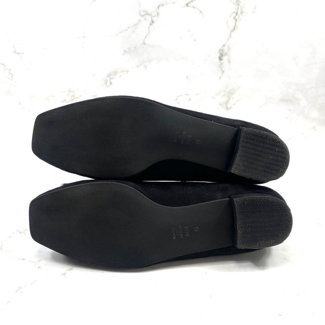 DIANA x chay パールリボン パンプス フラットシューズ 黒 24.5