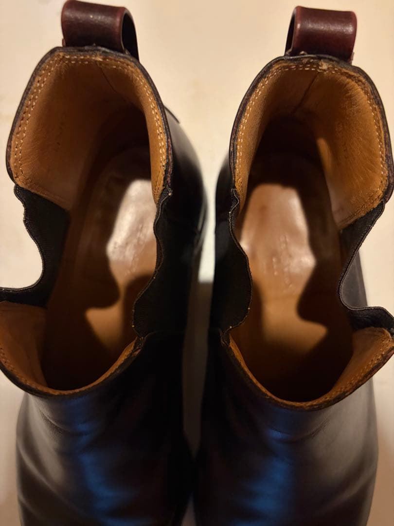 JOHN LOBB バーガンディー サイドゴアブーツ - メルカリ