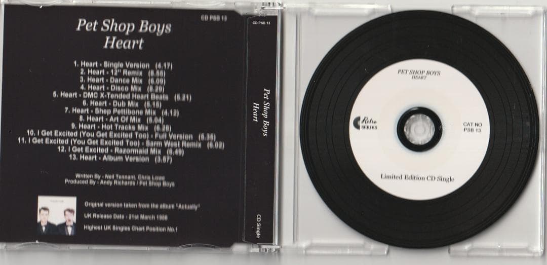 PET SHOP BOYS HEART 13トラック収録 貴重 リミックス集CD