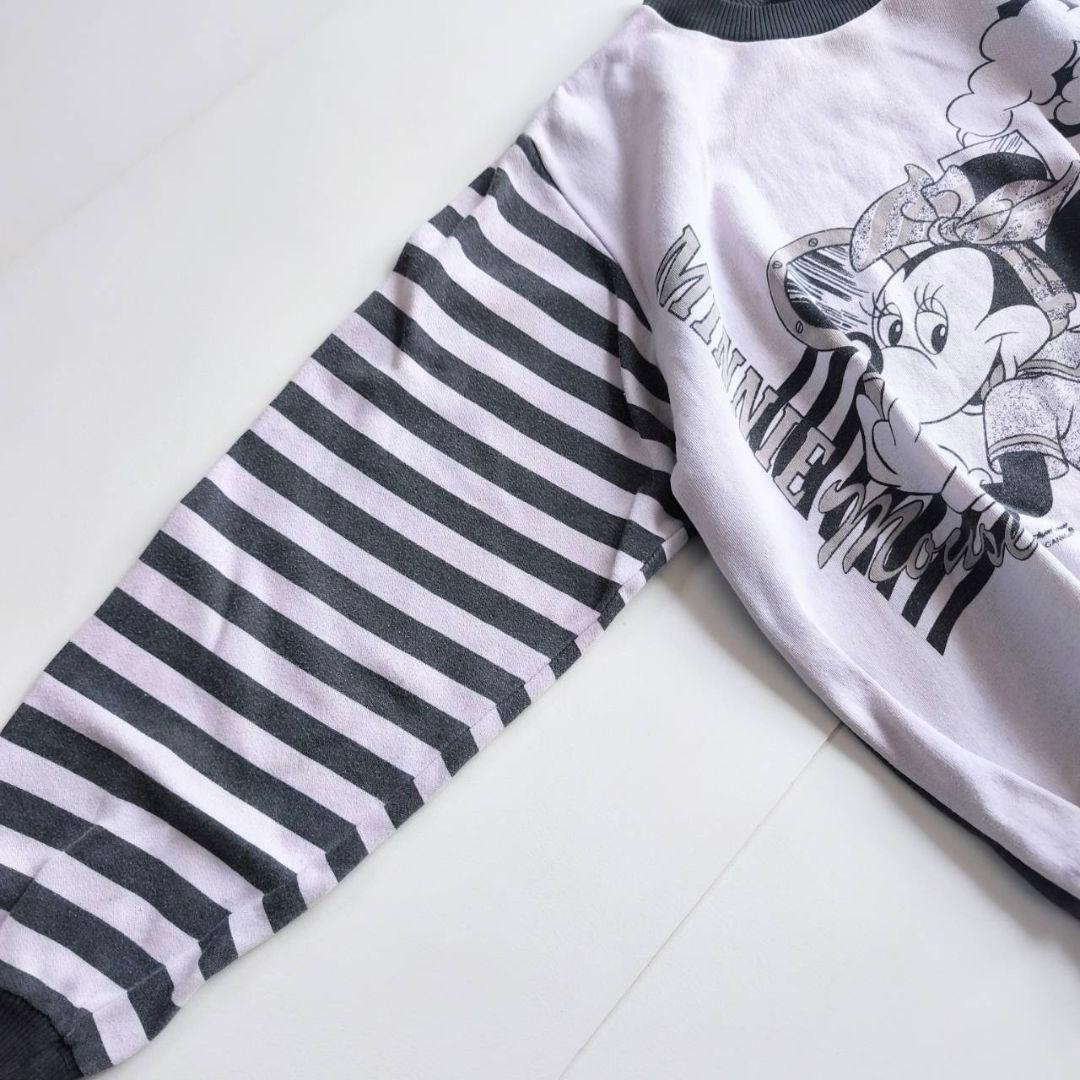 90s ヴィンテージ ミニーマウス スウェット ボーダー - メルカリ