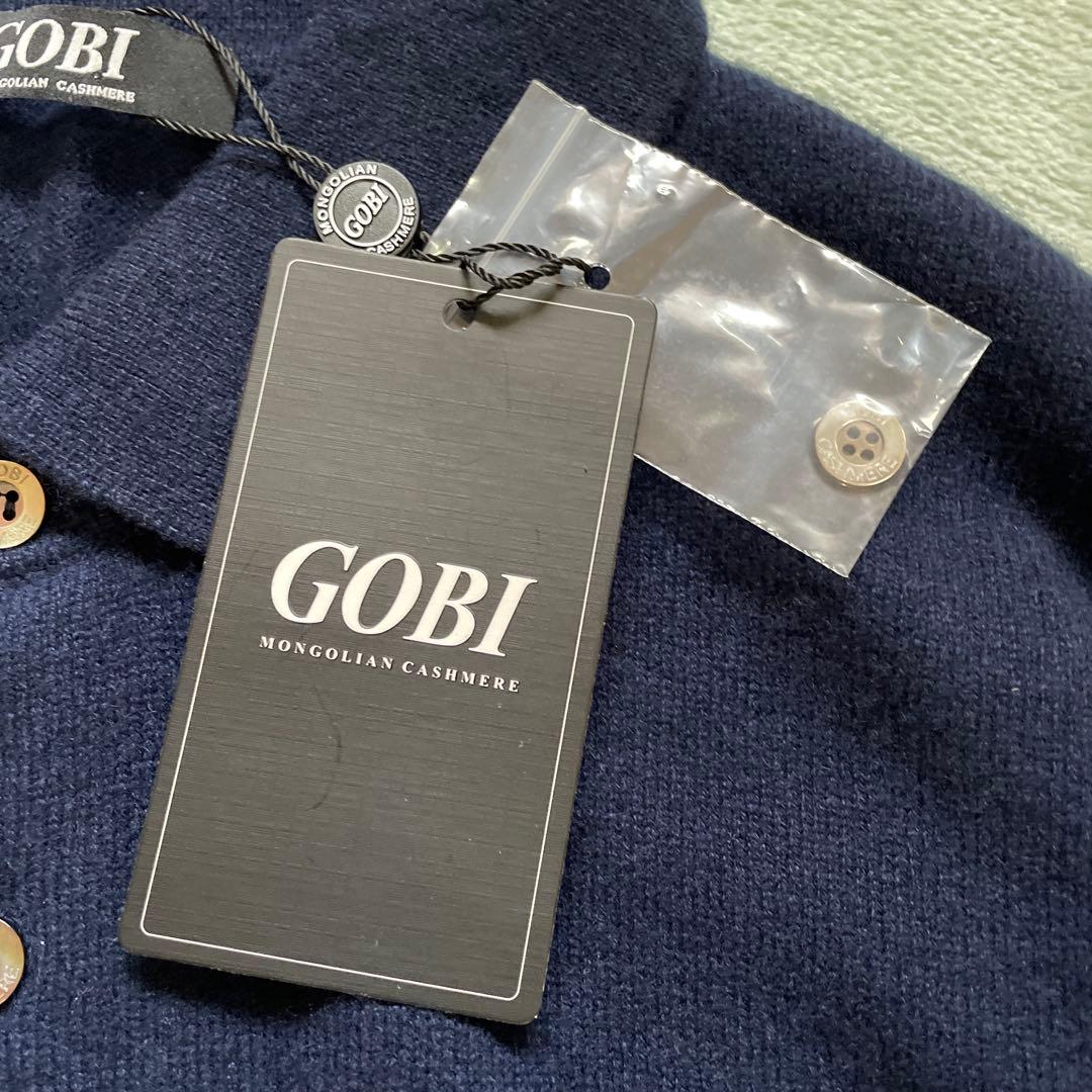 GOBI】 カシミヤ100% ポロシャツ ネイビー サイズM タグ付き - メルカリ