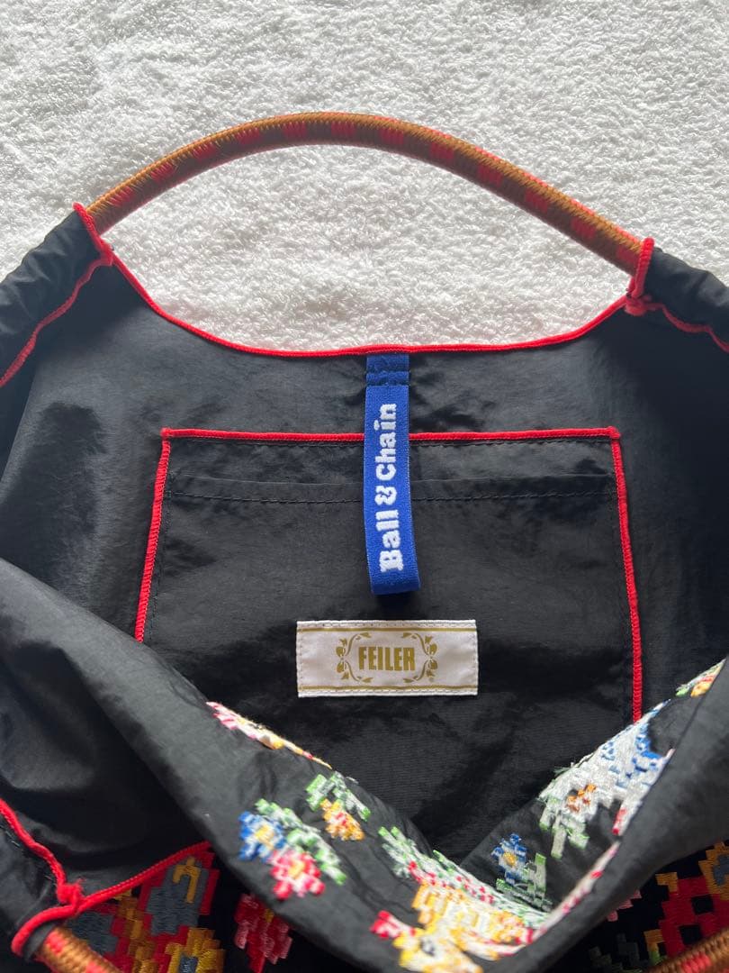 FEILER フェイラー ボールアンドチェーン エコバッグ Mサイズ 中古品