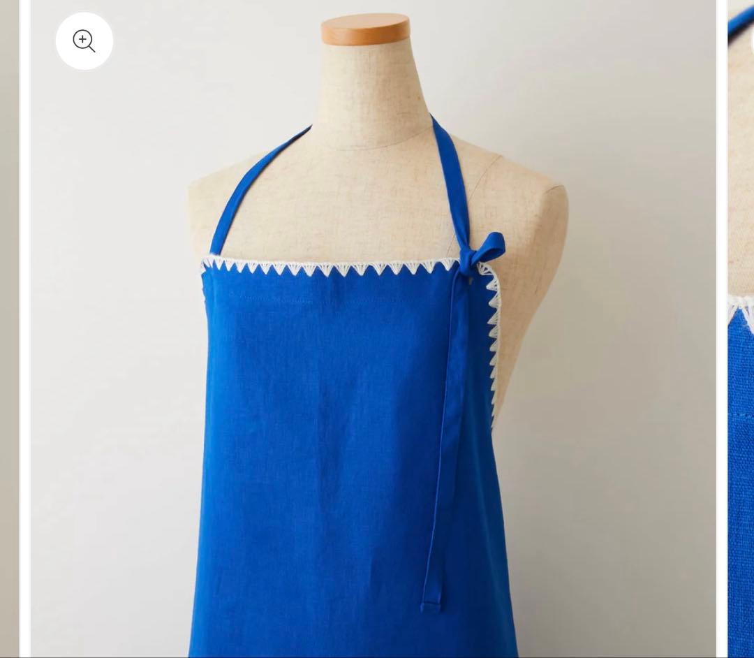 新品】【新作】⭐️エプロン⭐️タキマキ⭐️TAKIMAKI ブルー クロス付