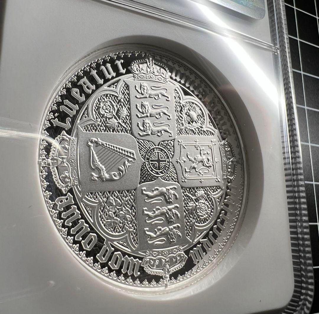 2オンスピエフォー2021年ゴチッククラウンPF70UCオルダニー銀貨NGC5