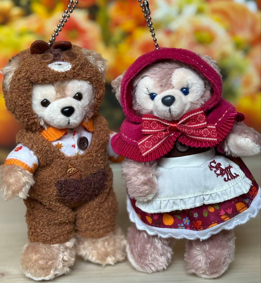 秋のぼうけん　ぬいぐるみバッジ タグ付き】ディズニー ダッフィー 秋のぼうけん ぬいぐるみバッジ ぬいば