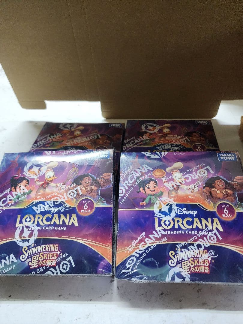 新品 未開封 シュリンク付き ディズニー ロルカナ 星々の輝き 4box タカラトミー（TAKARA TOMY） ディズニー・ロルカナ 日本語版