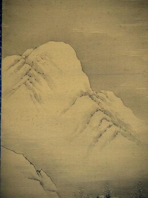 ♥掛軸 雪景図 原田 芳洲 掛け軸 骨董品